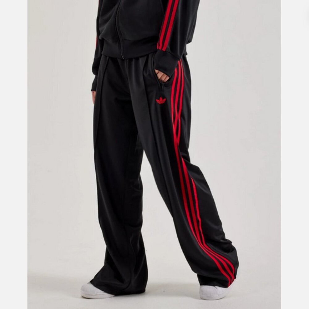 Adidas Adicolor Classic Firebird Wide Leg Track pants Womens size S M L Black